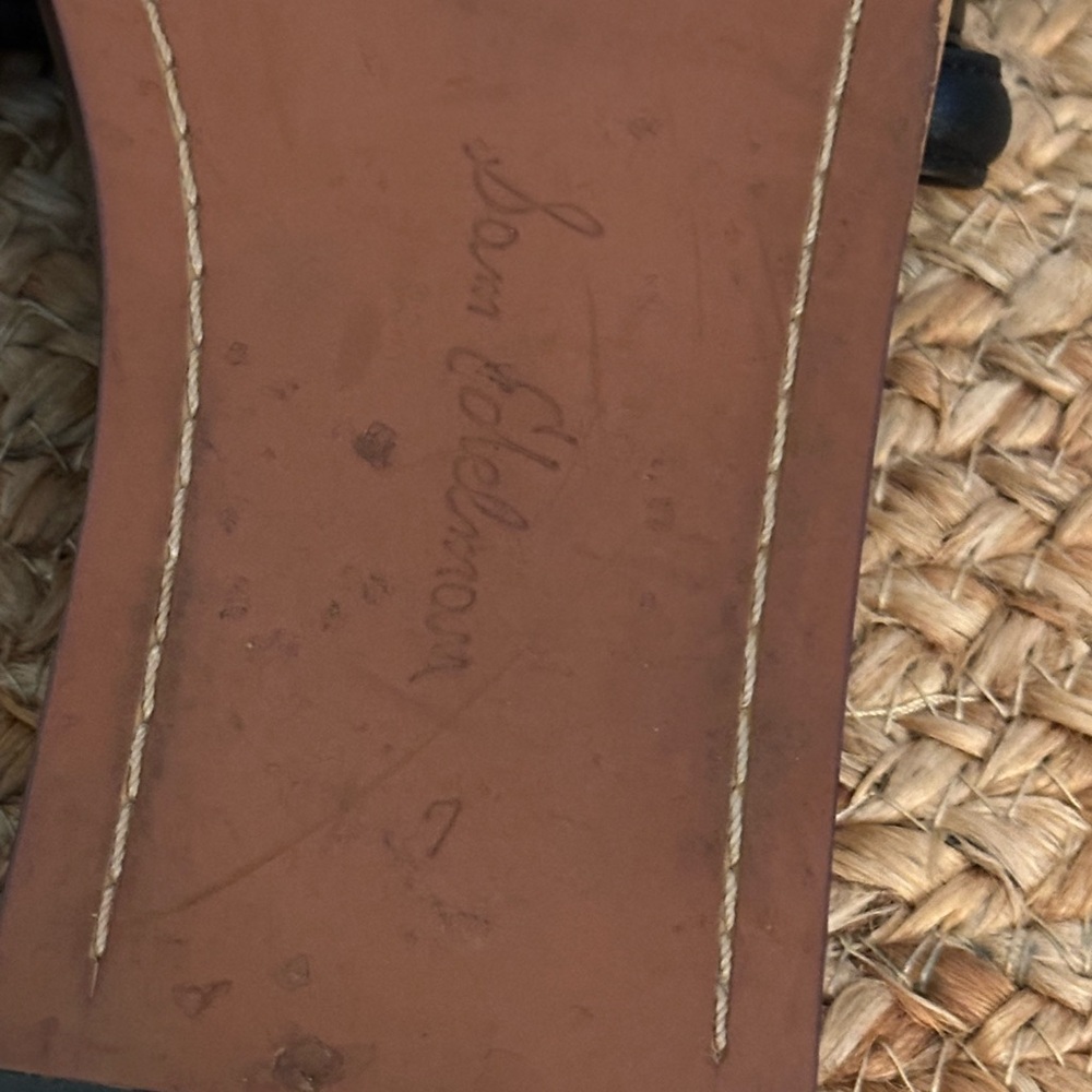 SAM EDELMAN Irina Slide Sandal - Black Leather Size 7 - Picture 4 of 8